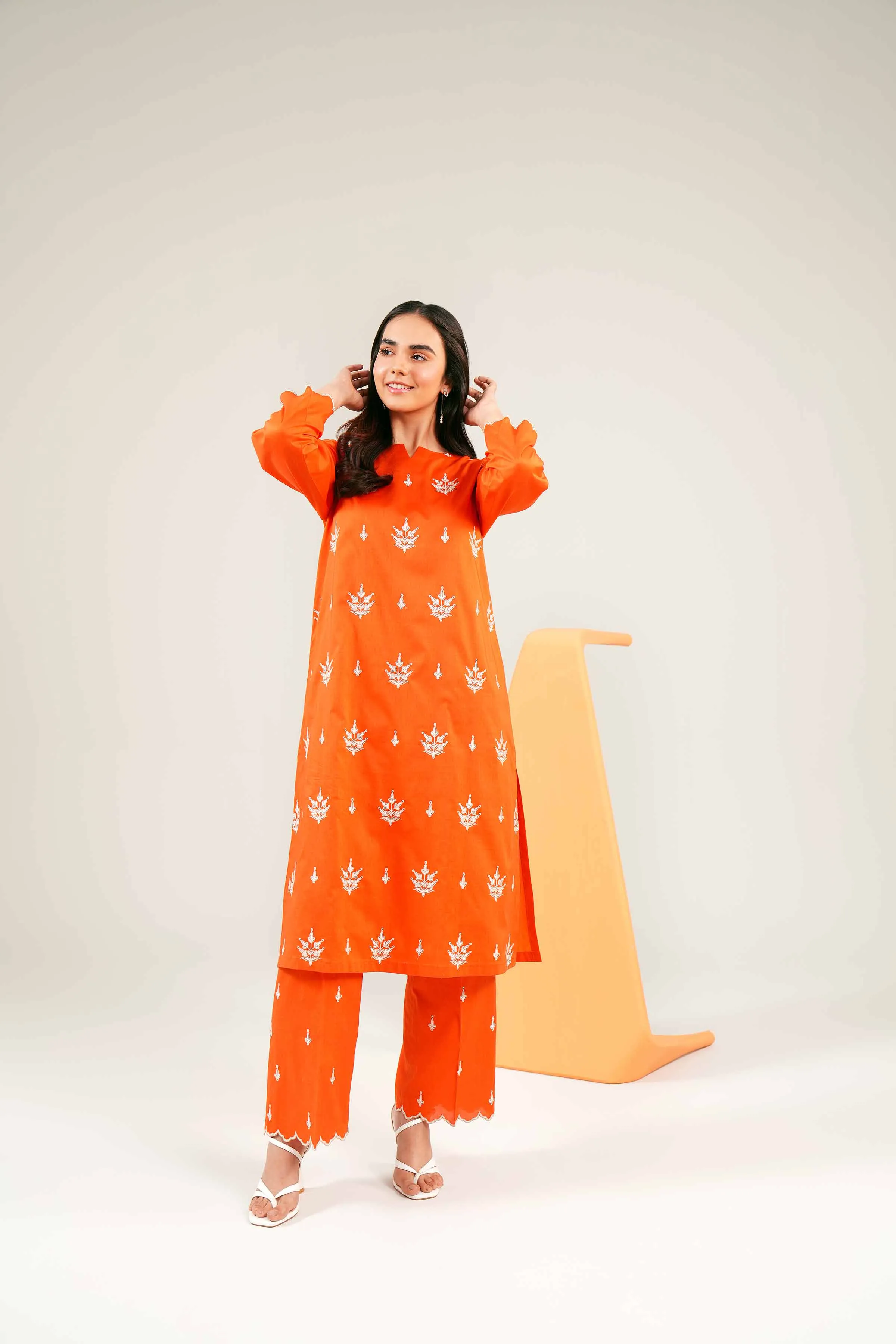 2 Piece - Embroidered Suit - PE24-60
