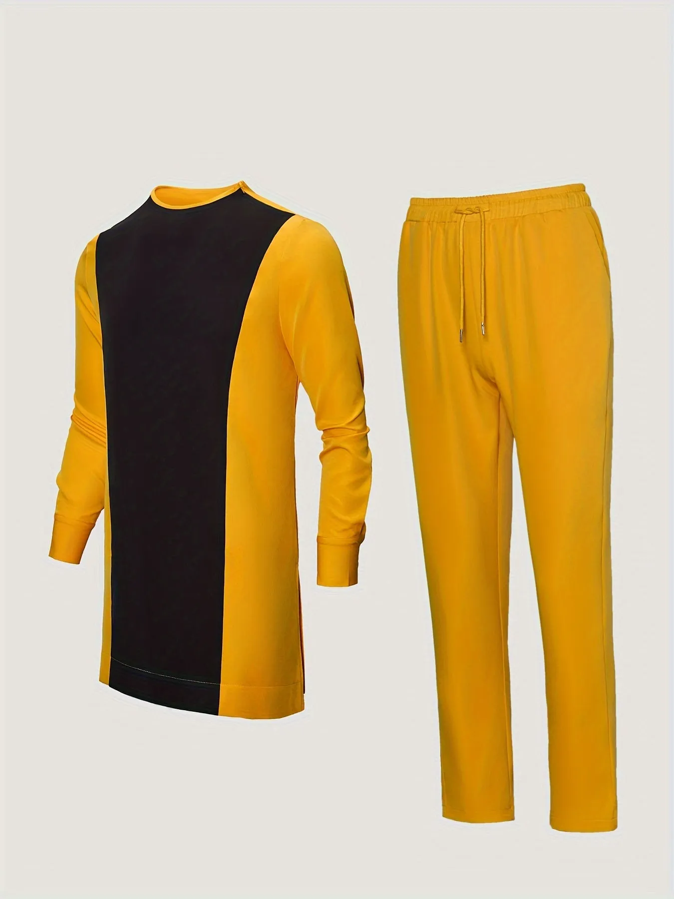 African Mens Senator Wear Kaftan | Yellow