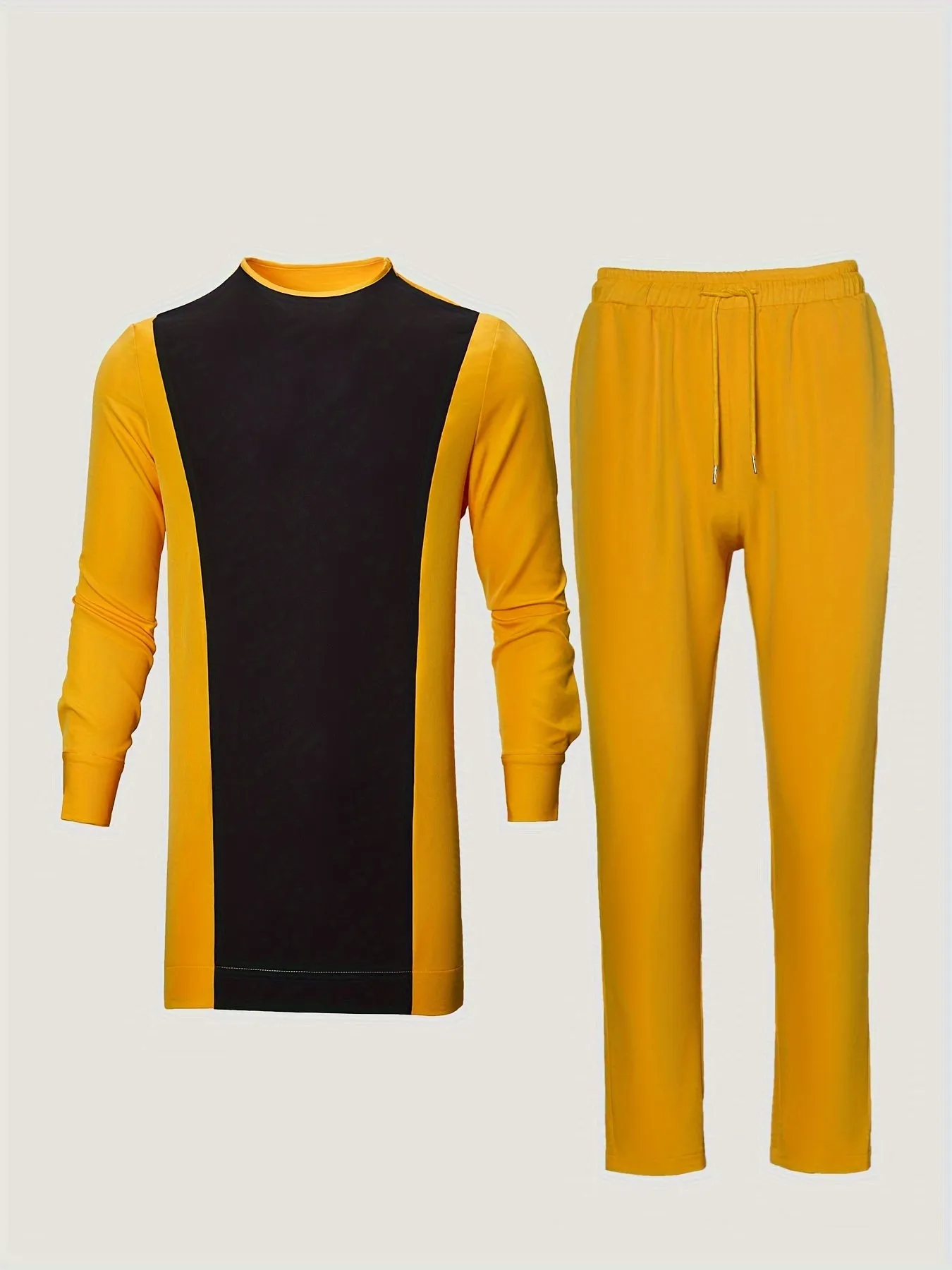 African Mens Senator Wear Kaftan | Yellow