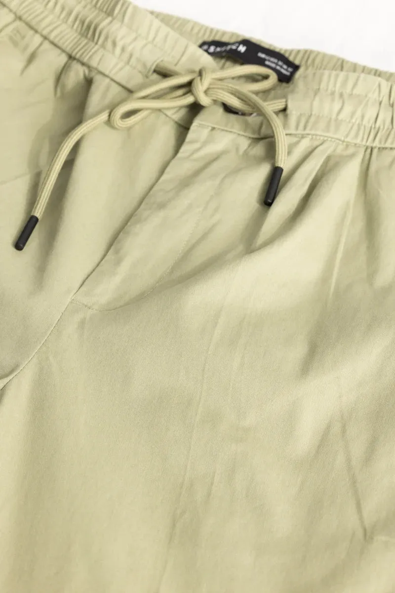 Mens Slim Fit Light Green Chinos - Angelo Collection