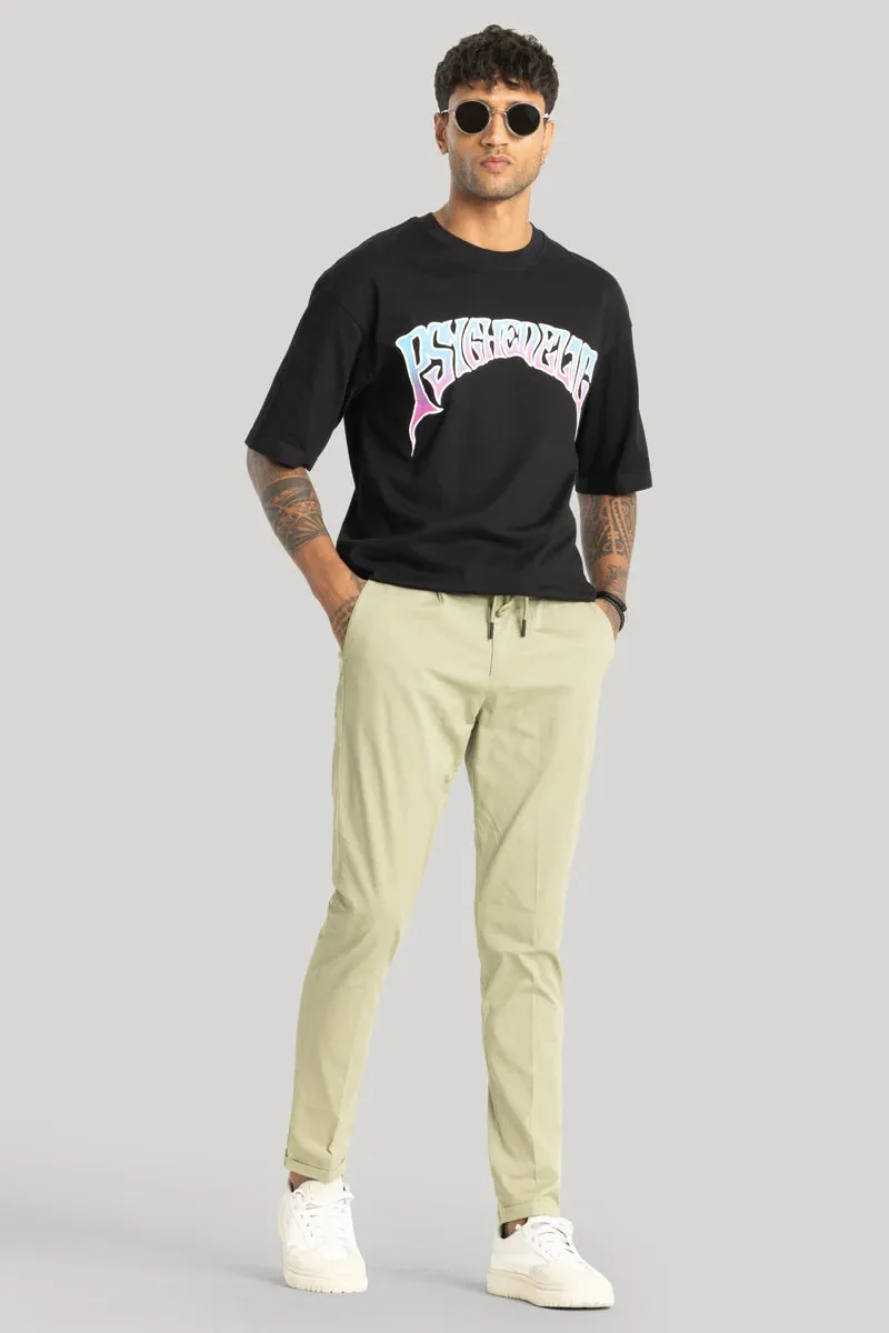 Mens Slim Fit Light Green Chinos - Angelo Collection