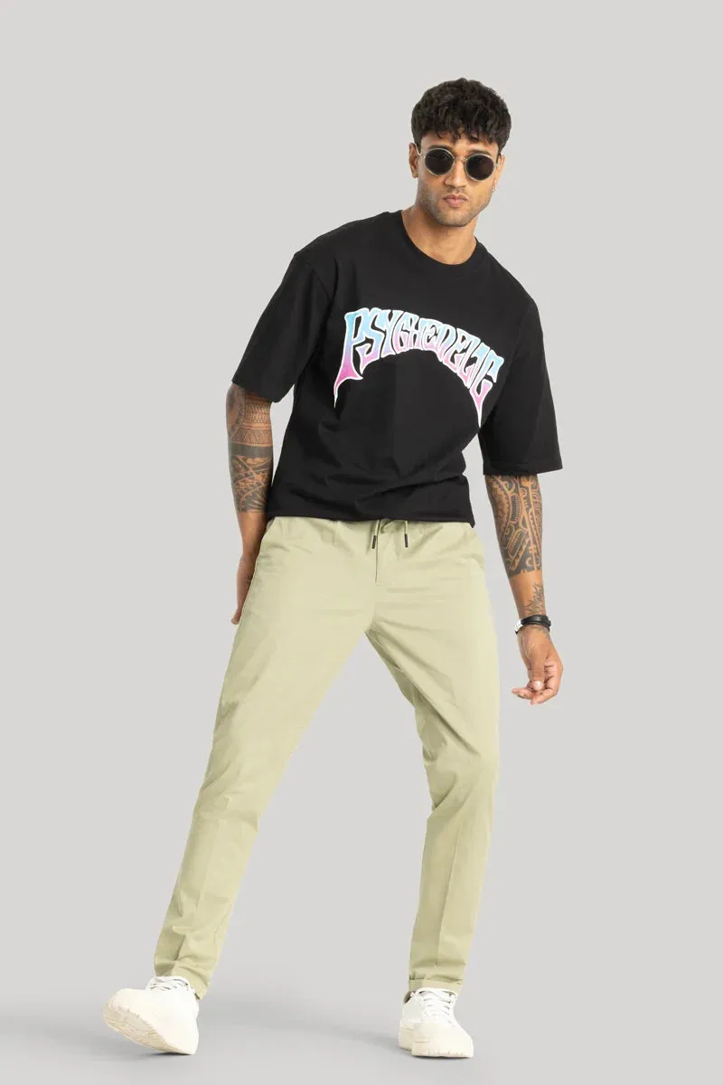 Mens Slim Fit Light Green Chinos - Angelo Collection