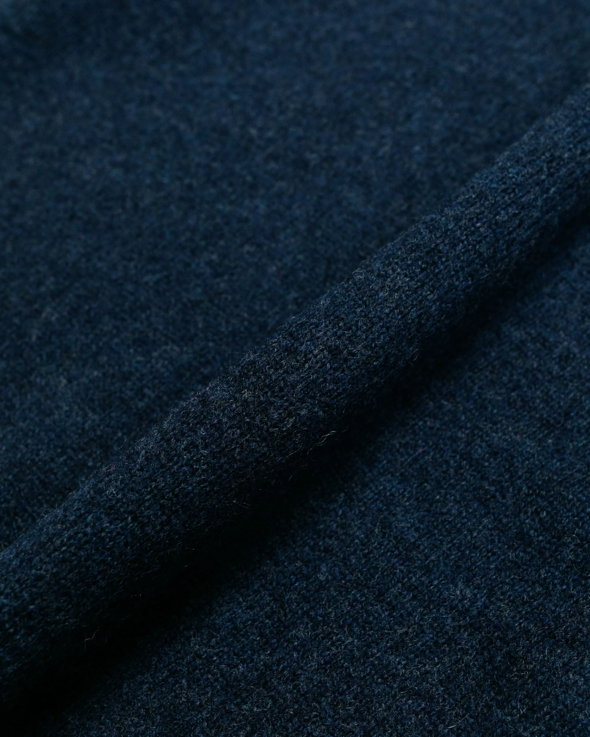 Beams Plus 9G Knit Polo Shirt in Navy
