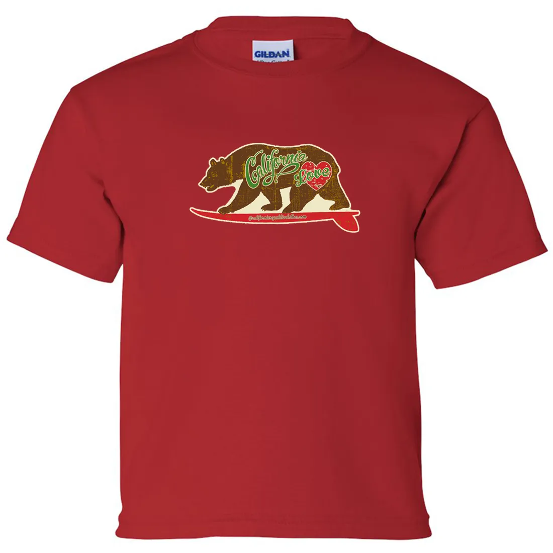 California Love Vintage Surfboard Asst Colors Youth T-Shirt/tee