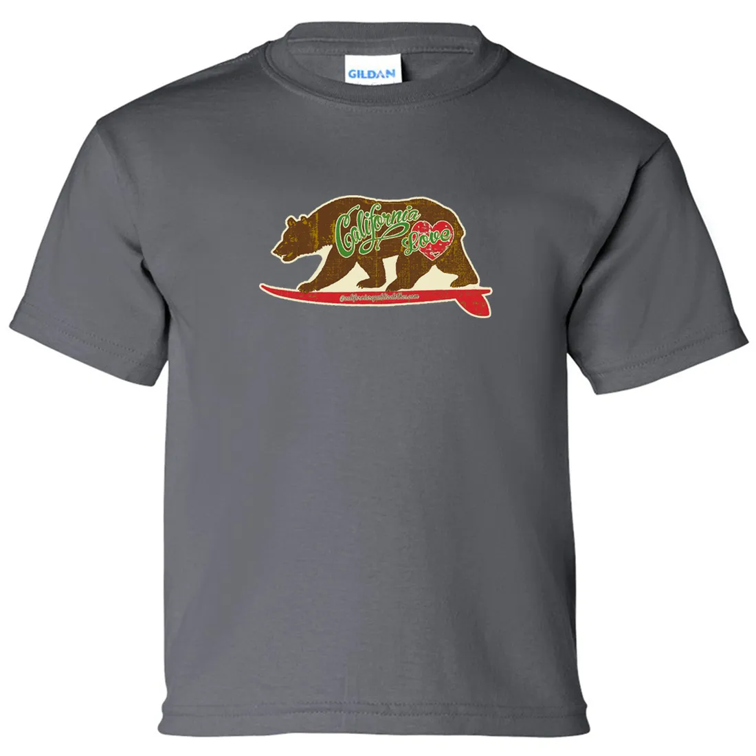 California Love Vintage Surfboard Asst Colors Youth T-Shirt/tee