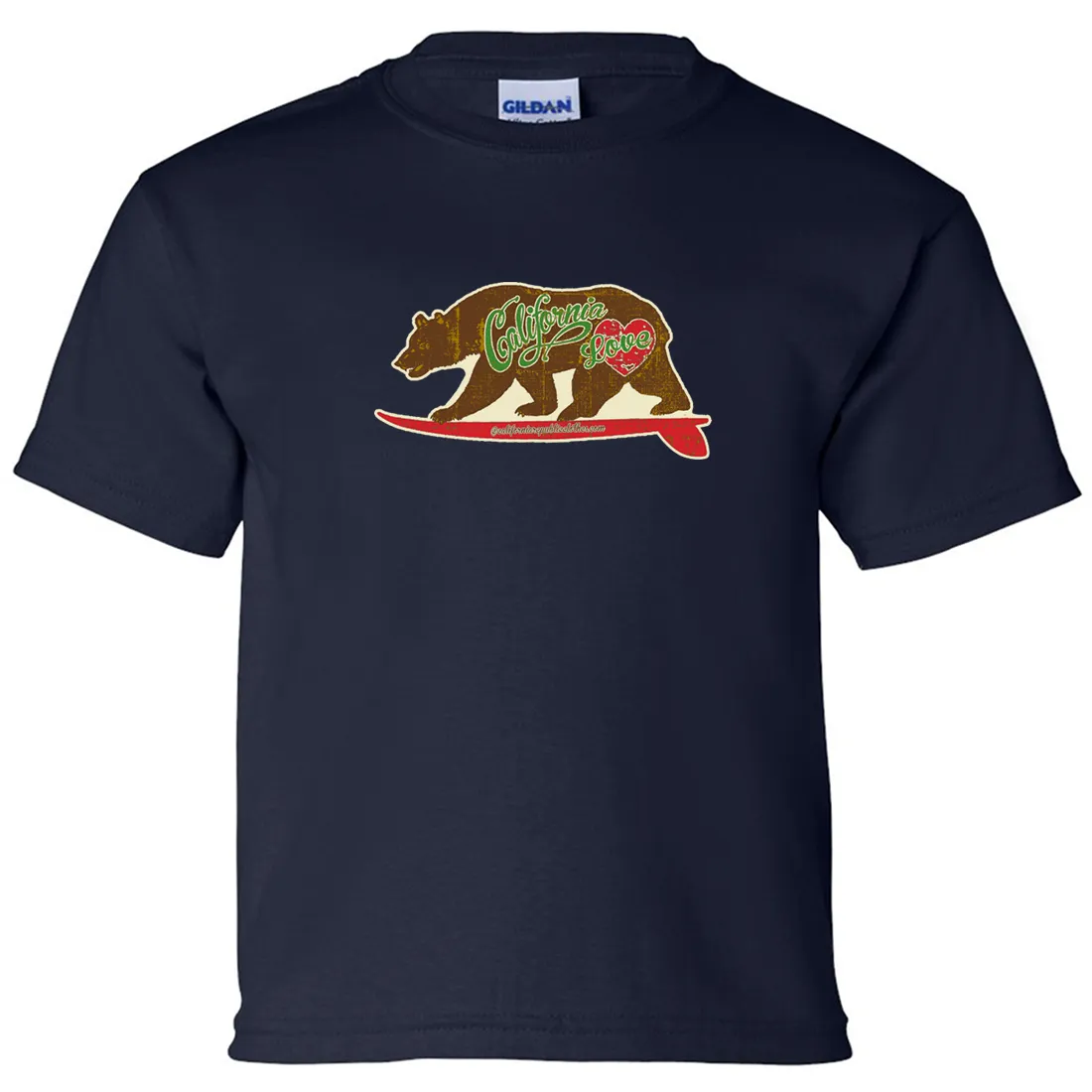 California Love Vintage Surfboard Asst Colors Youth T-Shirt/tee