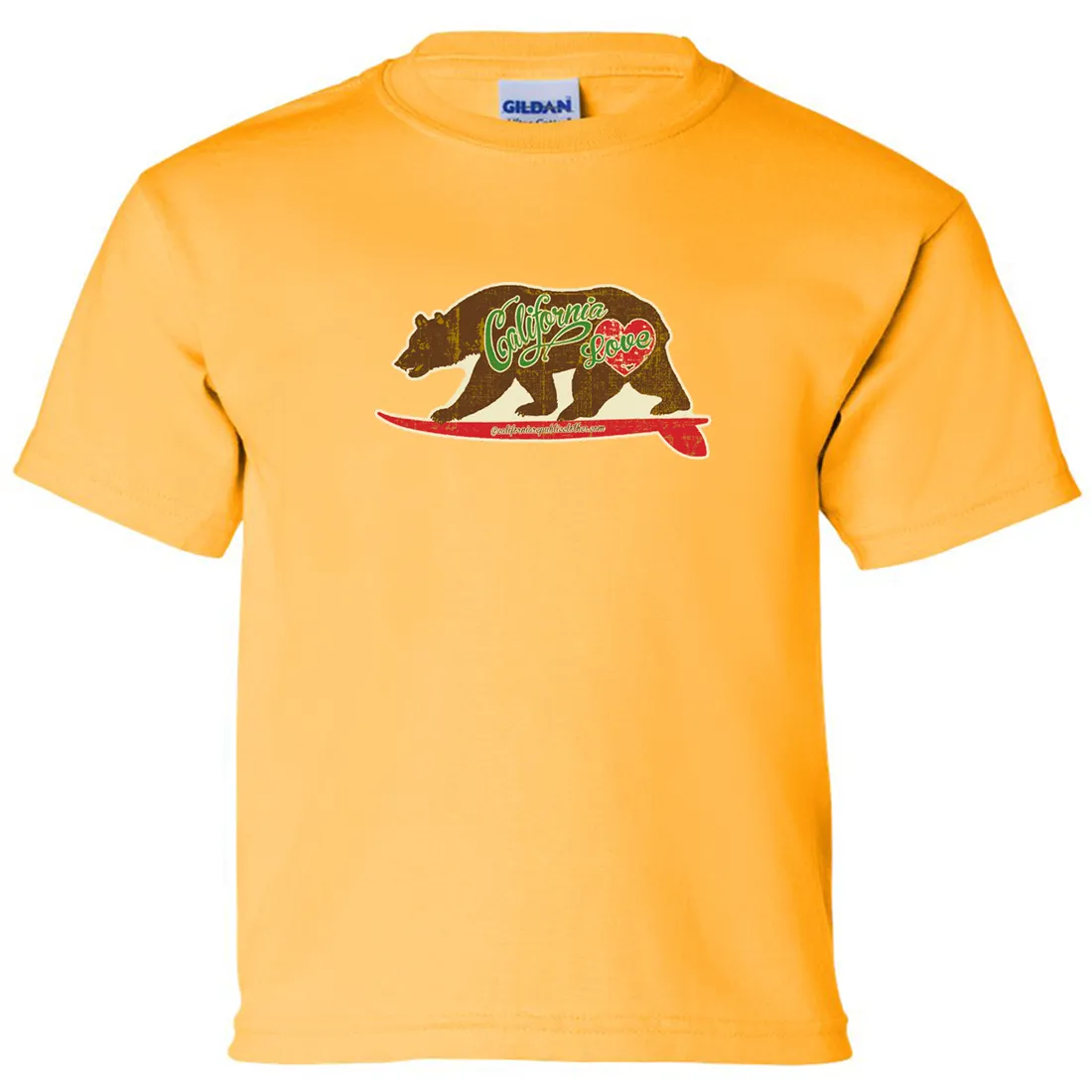 California Love Vintage Surfboard Asst Colors Youth T-Shirt/tee