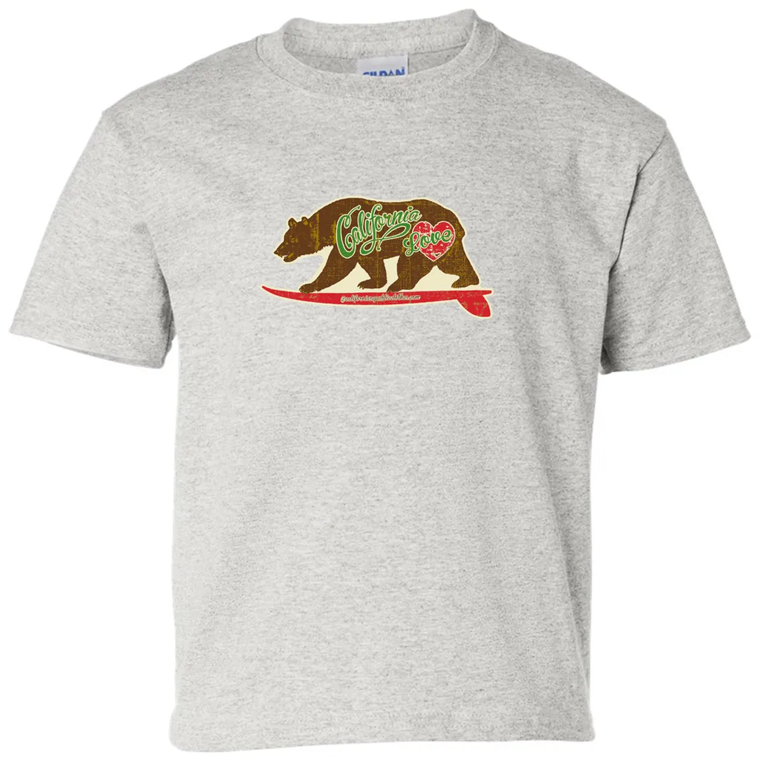 California Love Vintage Surfboard Asst Colors Youth T-Shirt/tee