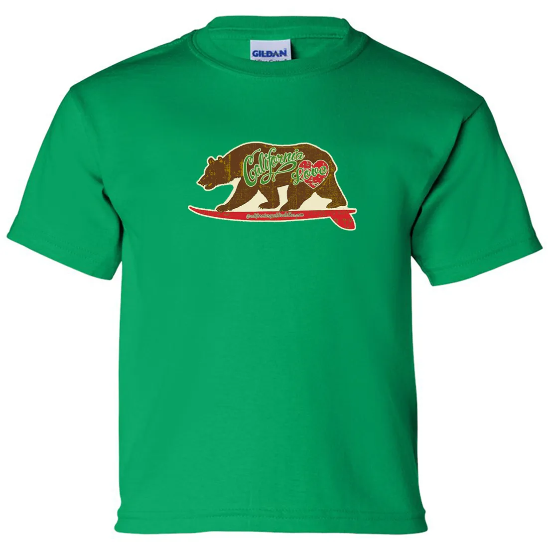 California Love Vintage Surfboard Asst Colors Youth T-Shirt/tee