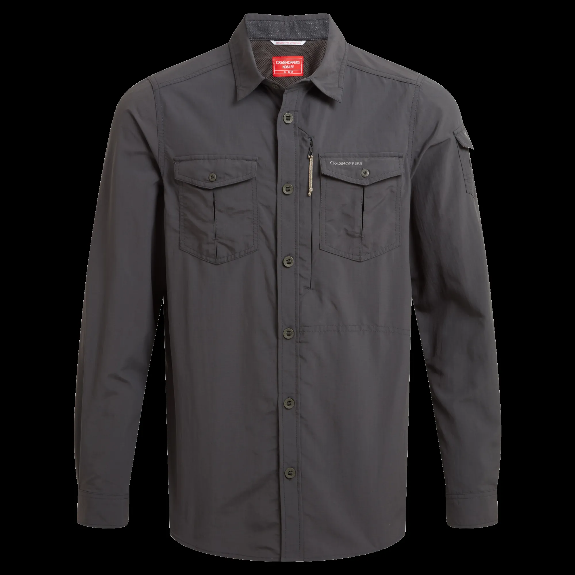 Craghoppers Men&#x27;s Nosilife Adventure Long Sleeved Shirt III Black Pepper | Buy Craghoppers Men&#x27;s Nosilife Adventure Long Sleeved Shirt III Black Pepper here | Outnorth