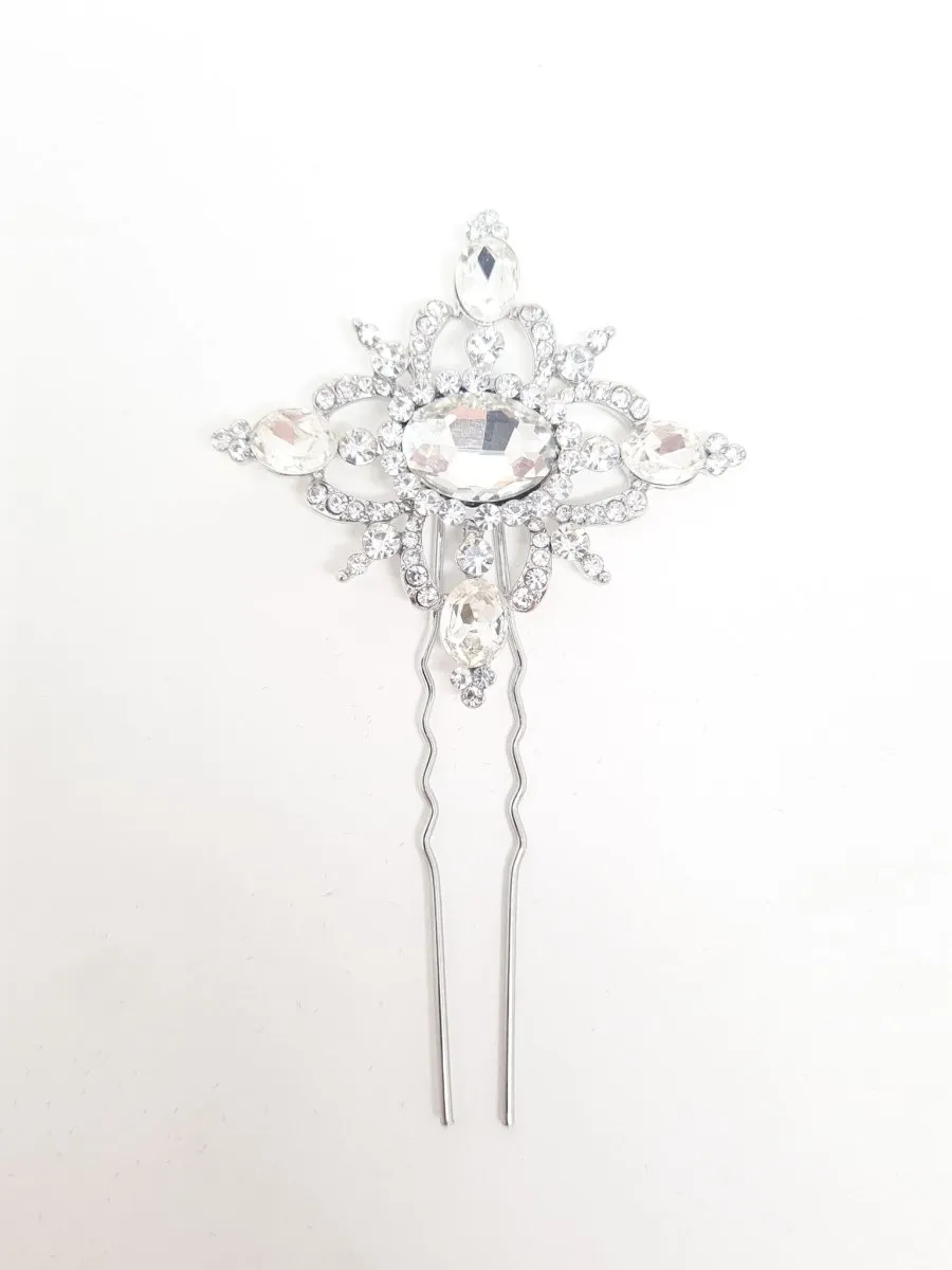 Crystal Diamanté Vintage Style Hair Pin