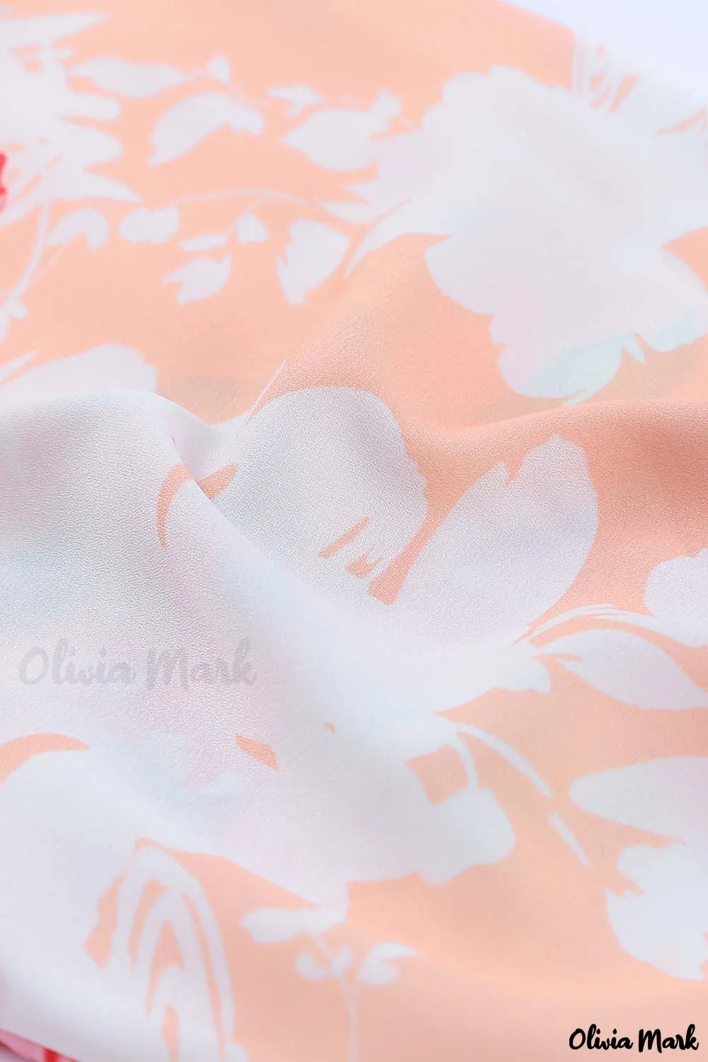 Deanwangkt - Nude Floral V-Neck Smocked Bishop Sleeve Top