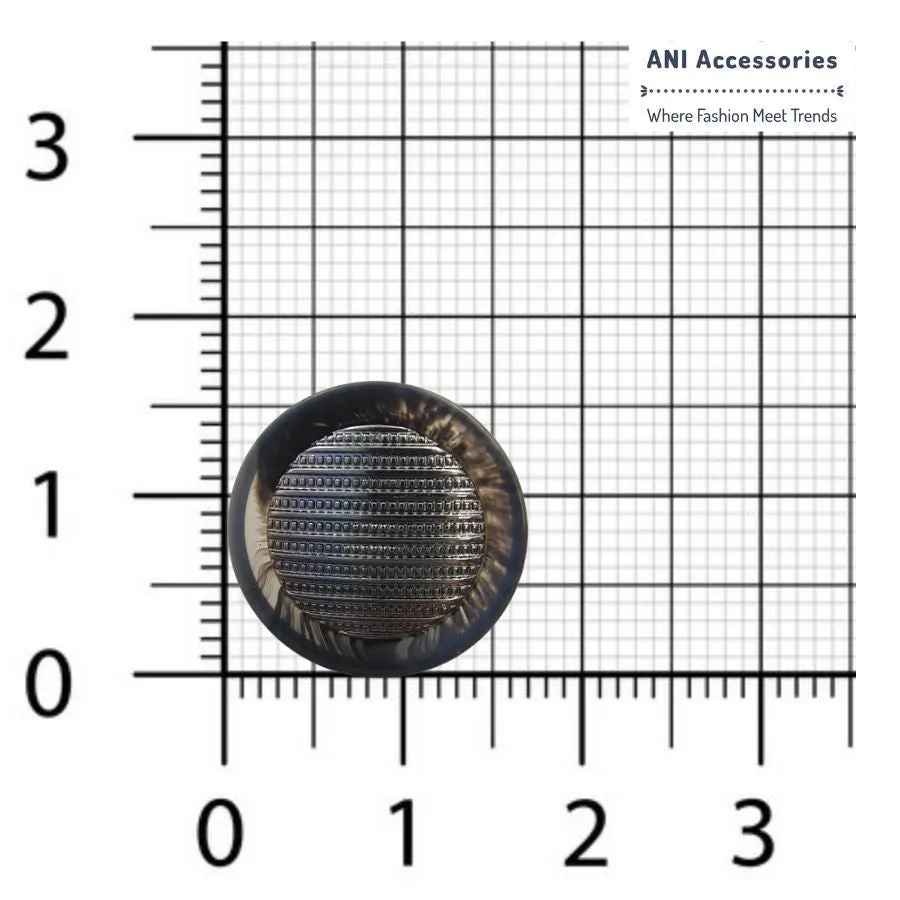 Intricate Grooved Button (Pack of 8 Buttons)