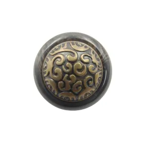 Intricate Intaglio Abs Shank Button (Pack of 8 Buttons)