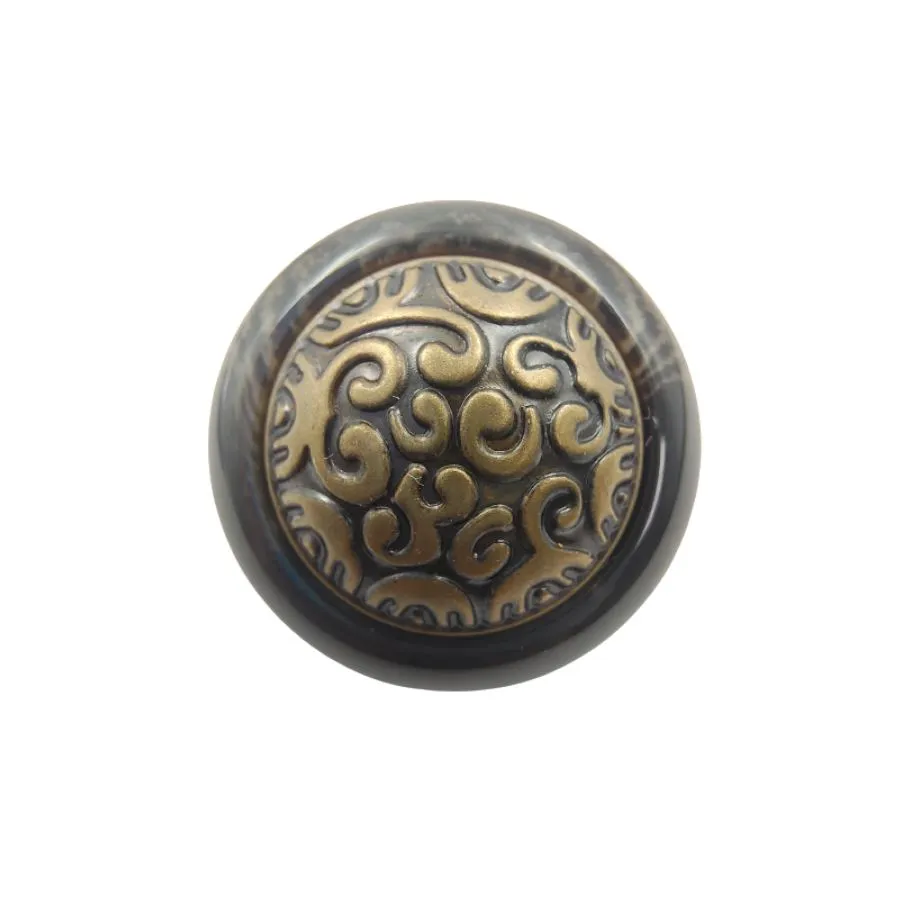 Intricate Intaglio Abs Shank Button (Pack of 8 Buttons)