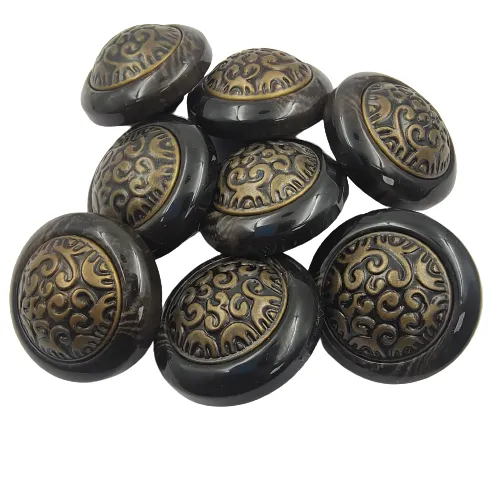 Intricate Intaglio Abs Shank Button (Pack of 8 Buttons)