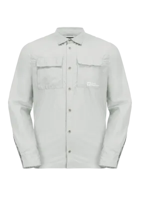 Jack Wolfskin Men&#x27;s Barrier Long Sleeve Shirt Cool Grey | Buy Jack Wolfskin Men&#x27;s Barrier Long Sleeve Shirt Cool Grey here | Outnorth