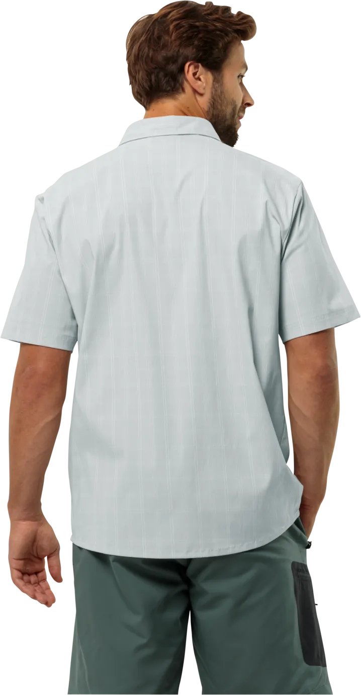 Jack Wolfskin Men&#x27;s Norbo Short Sleeve Shirt Cool Grey Check | Buy Jack Wolfskin Men&#x27;s Norbo Short Sleeve Shirt Cool Grey Check here | Outnorth