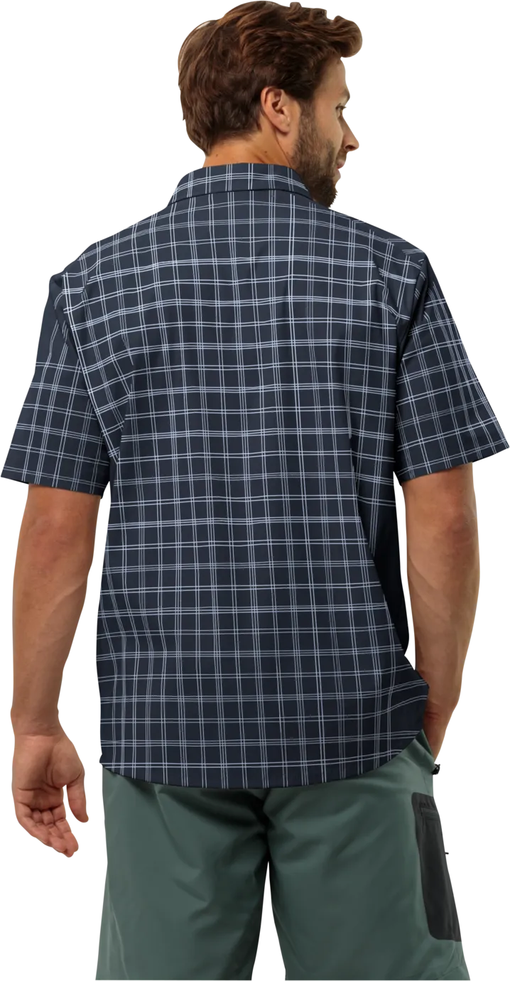 Jack Wolfskin Men&#x27;s Norbo Short Sleeve Shirt Night Blue Checks | Buy Jack Wolfskin Men&#x27;s Norbo Short Sleeve Shirt Night Blue Checks here | Outnorth