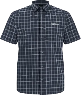 Jack Wolfskin Men&#x27;s Norbo Short Sleeve Shirt Night Blue Checks | Buy Jack Wolfskin Men&#x27;s Norbo Short Sleeve Shirt Night Blue Checks here | Outnorth