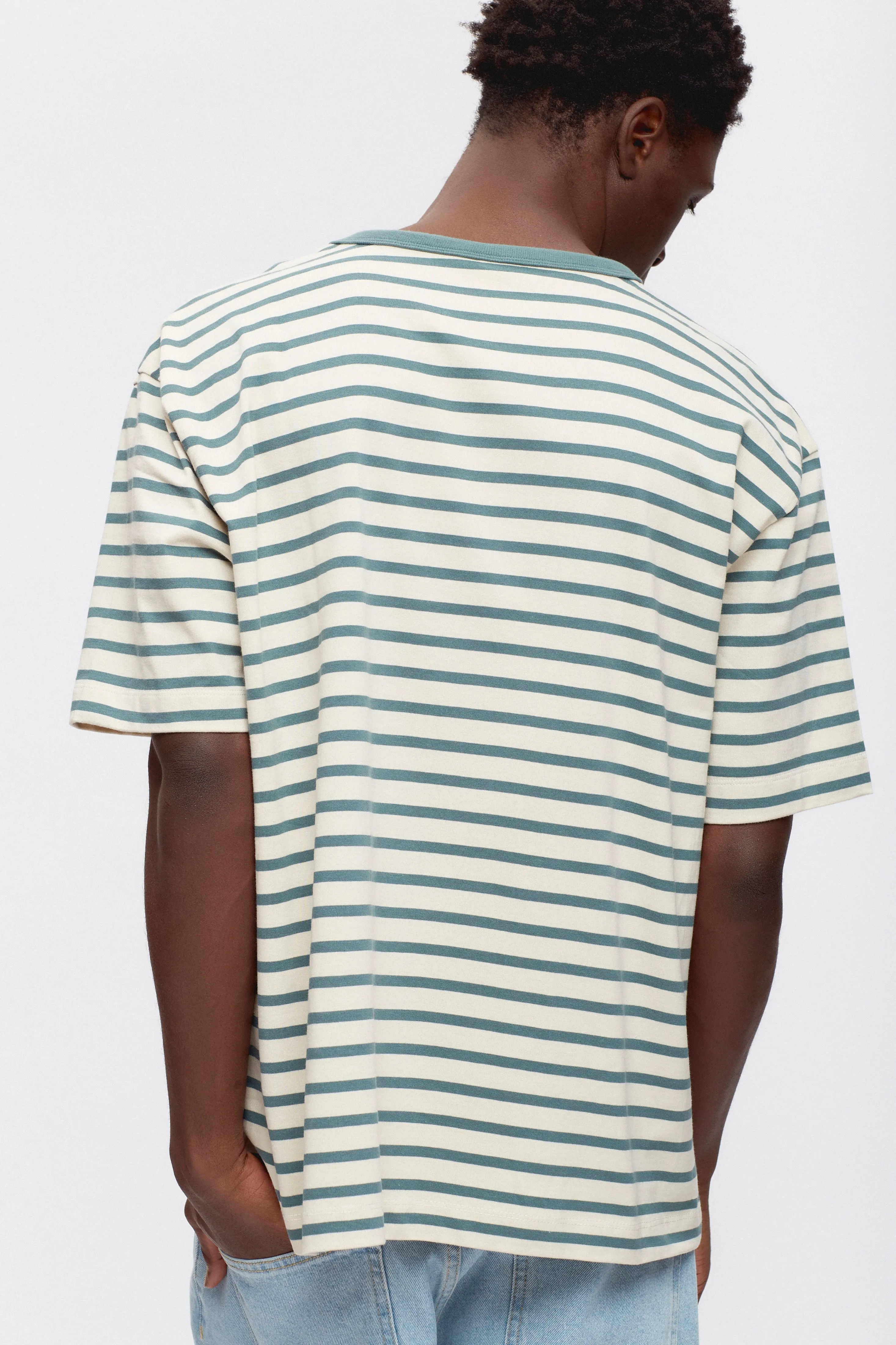 Men's Heavyweight Box Crew in Birch/Silver Pine