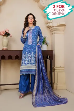 Munira Lawn 3 Piece Pakistani Suit MUN579