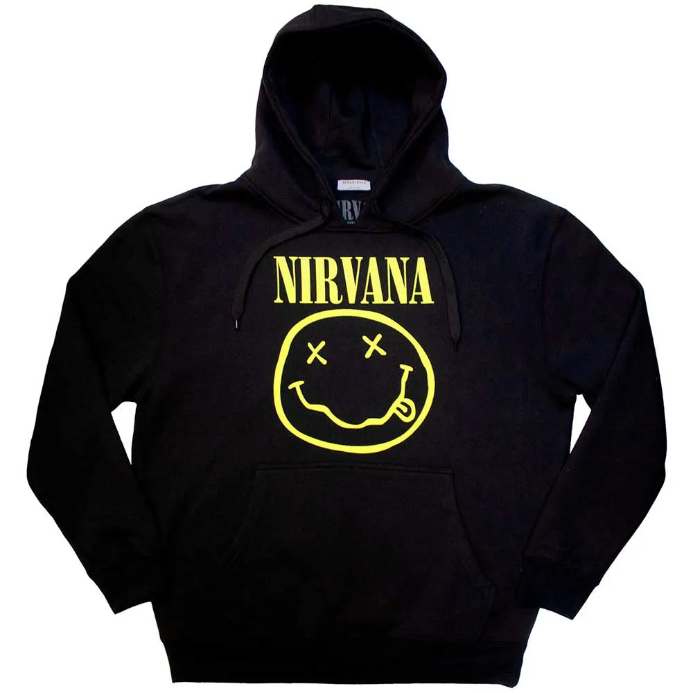 Nirvana "Classic Happy Face" Black Pullover Hoodie