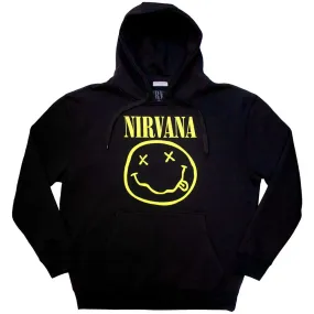Nirvana "Classic Happy Face" Black Pullover Hoodie