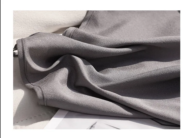 SUSHE  2023 early spring gray retro loose shirt - Cariyt