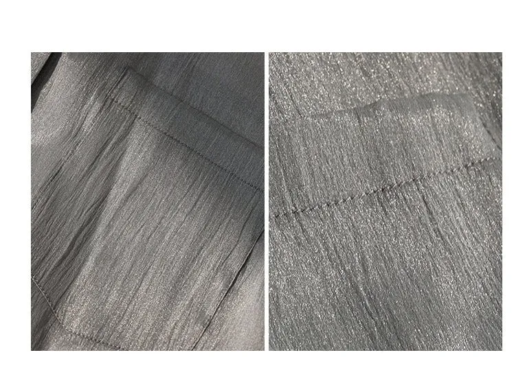 SUSHE  2023 early spring gray retro loose shirt - Cariyt