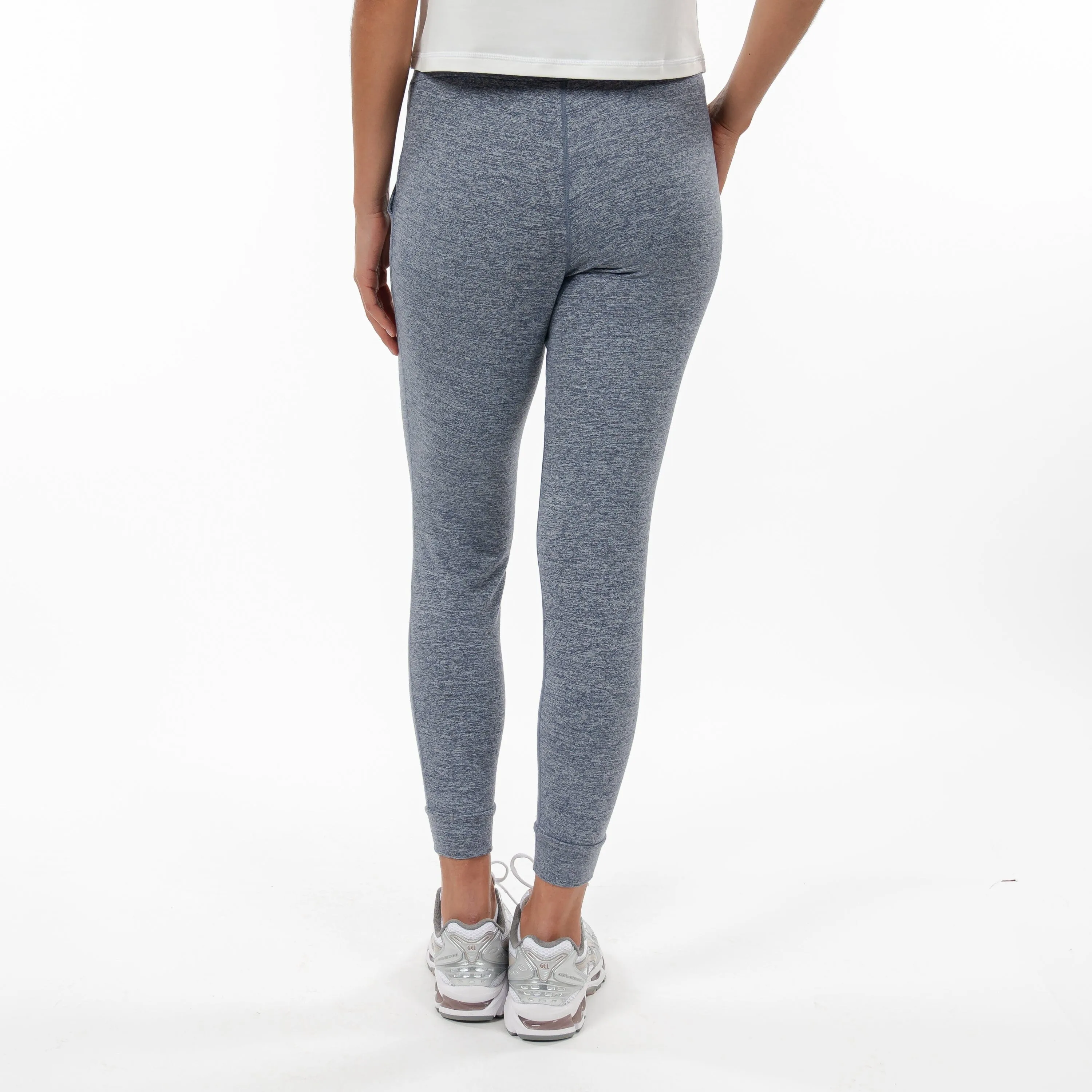 Heathered Steel Grey/White Tempo Performance Joggers