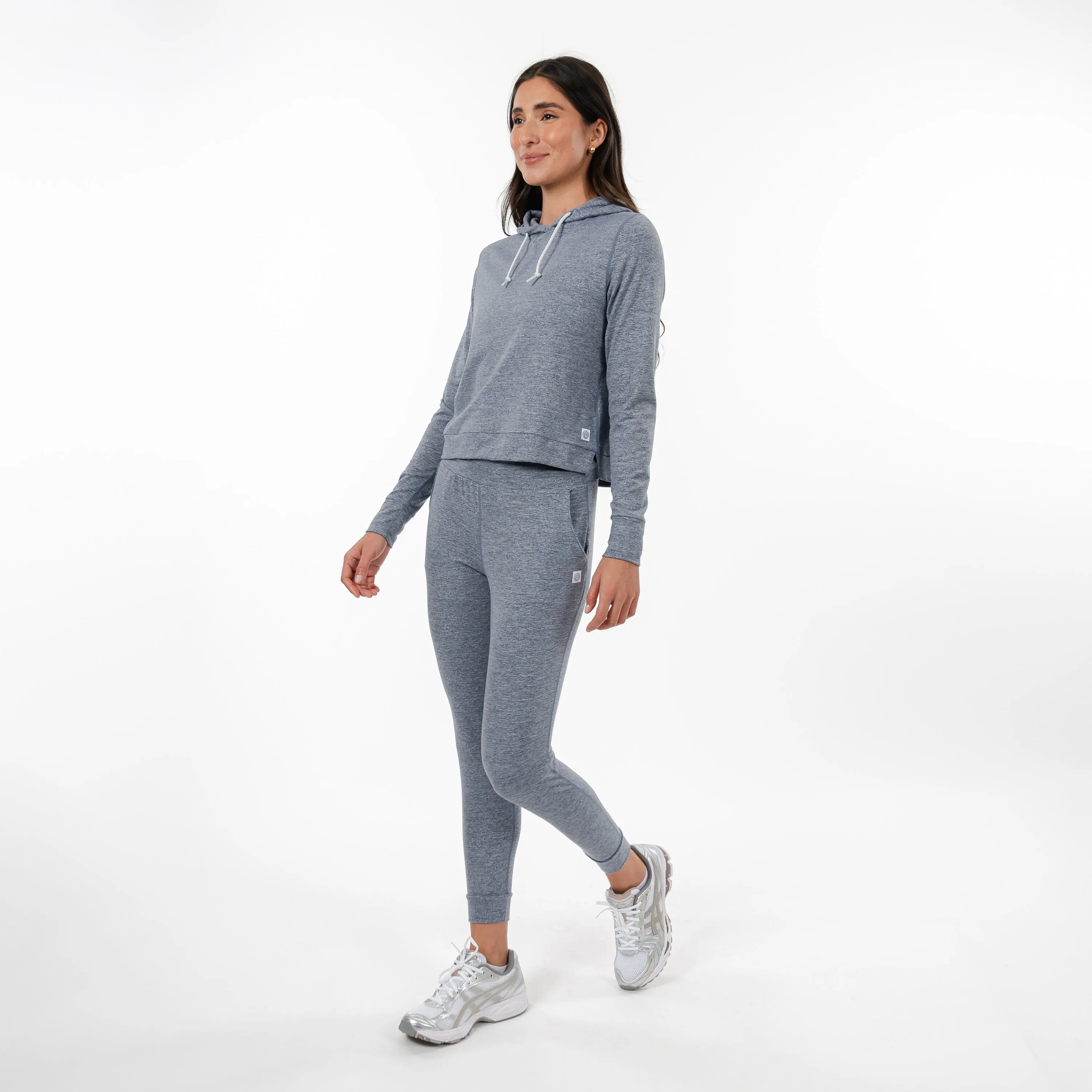 Heathered Steel Grey/White Tempo Performance Joggers