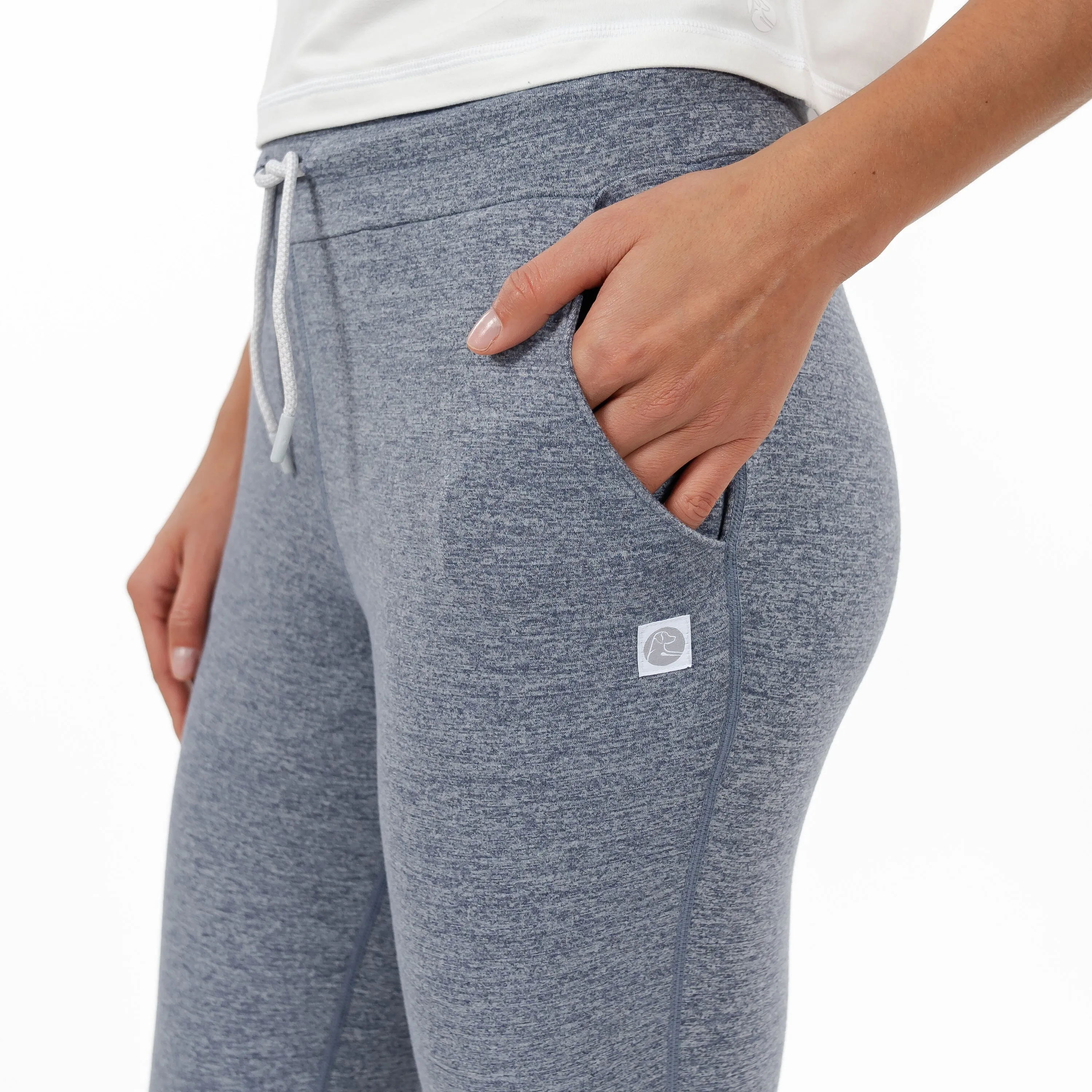 Heathered Steel Grey/White Tempo Performance Joggers