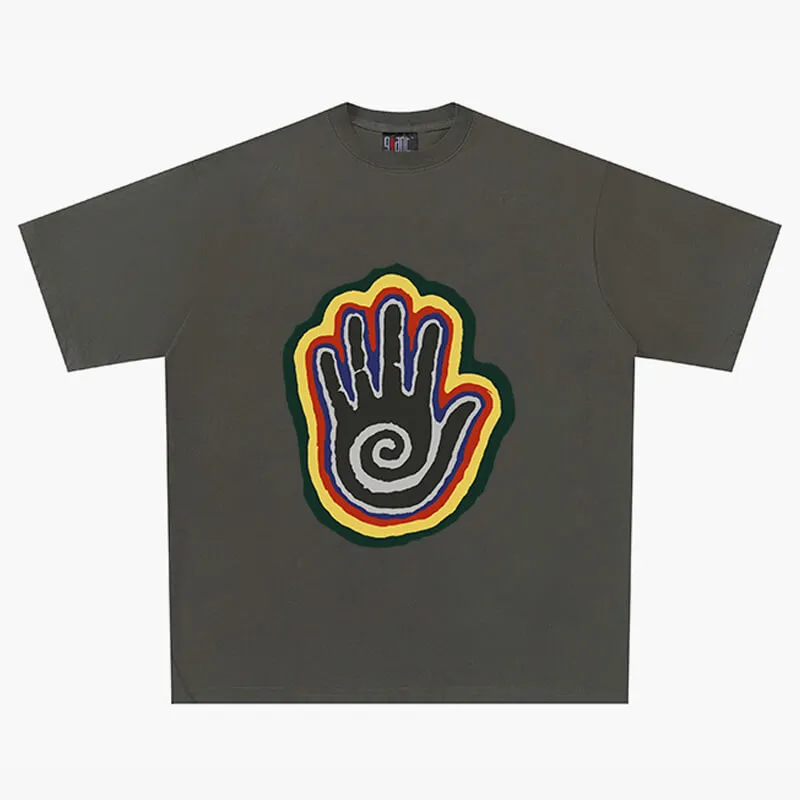 Tribal Spiral Hand Retro T-Shirt