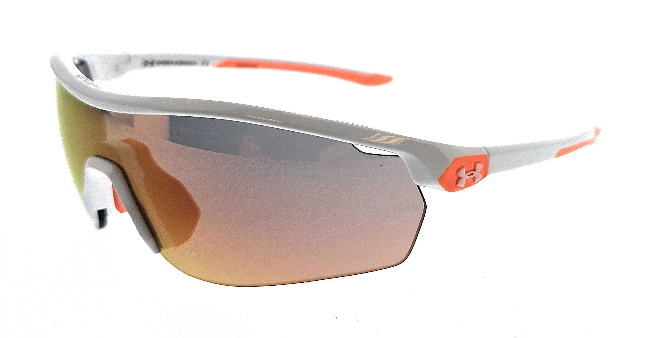 UNDER ARMOUR UA 7001/SIXN White Orange Mask  Sunglasses