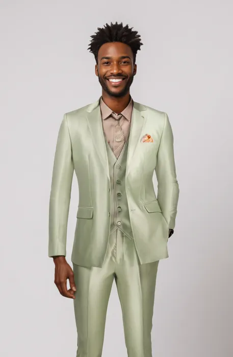 Vinci  SV2D-1-SAGE Mens Suit