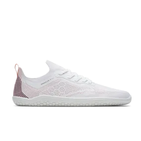 Womens White/Peach Melba Vivobarefoot Primus Lite Knit Athletic Shoes