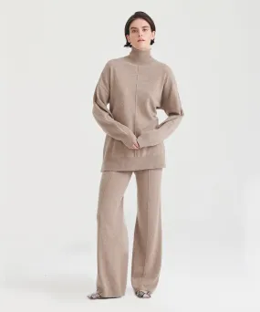 Luxuriously Soft Washable Cashmere Turtleneck Tunic for Effortless Elegance