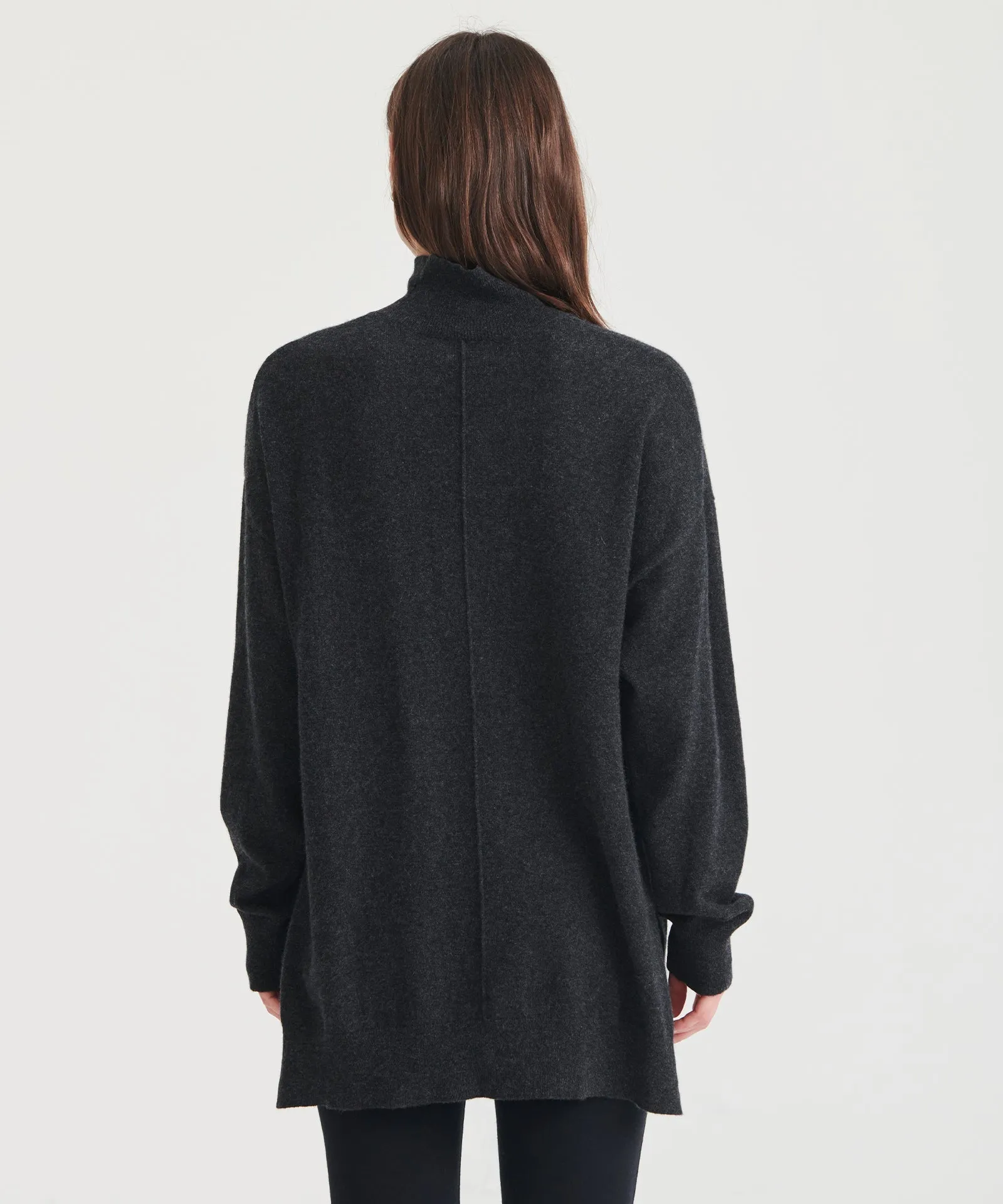 Luxuriously Soft Washable Cashmere Turtleneck Tunic for Effortless Elegance