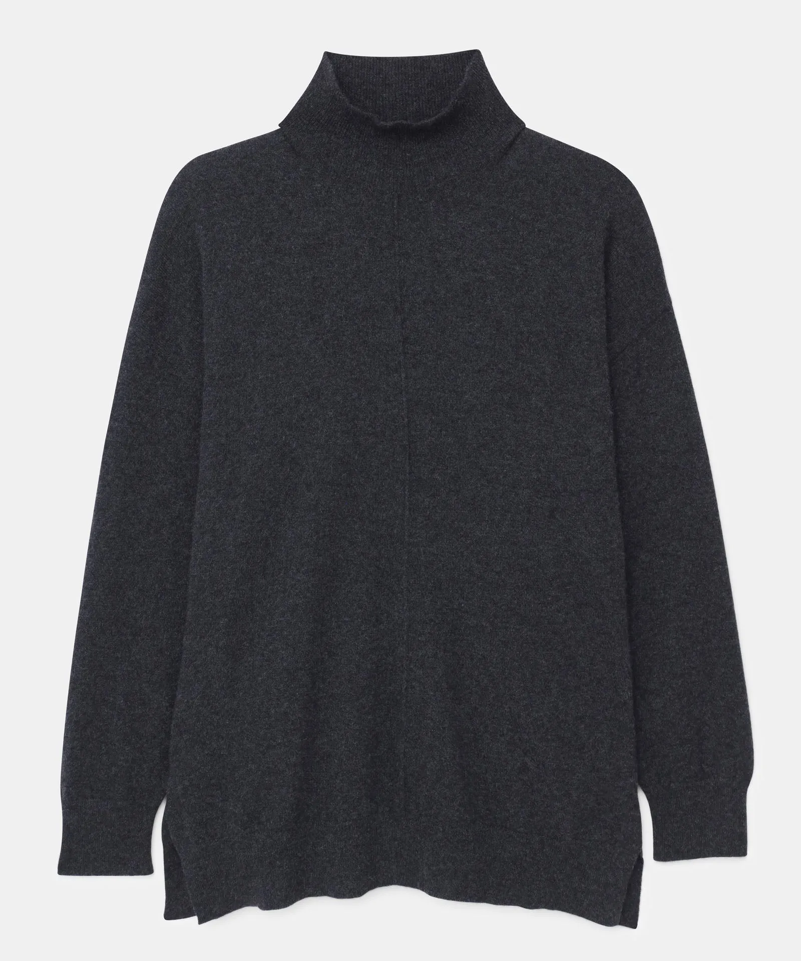 Luxuriously Soft Washable Cashmere Turtleneck Tunic for Effortless Elegance