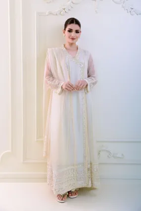White embroidered angrakha
